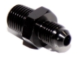 Picture of -4AN Male to 1/4NPT Male Flare Thread Aluminum Anodized Fitting Adapter Black
