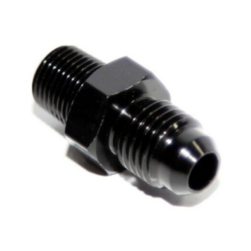 -4AN Male to 1/8NPT Male Flare Thread Aluminum Anodized Fitting Adapter Black