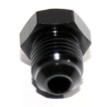 -6AN Male to Weld-On Flare Hose End Fitting Adapter 0 Degree Black