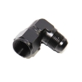 1Pcs 90 Degree Swivel Fuel Oil Gas Line 8AN Female to Male AN8 Fitting Black