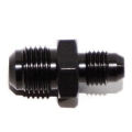 1x -4AN Male to-6AN Male Straight Thread Aluminum Anodized Fitting Adapter Black