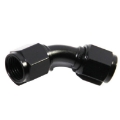 1x 6AN Female to AN-6 Female 45 Degree Swivel Fuel Oil Gas Line Fitting Black