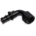 1x AN4 AN-4 180 Degree Female to Female Swivel Fuel Oil Gas Line Fitting Black