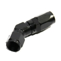 1x AN8 8AN AN-8 45 Degree Swivel Fuel Oil Gas Line End Union Elbow Fitting Black
