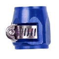 1x AN8 AN-8 Push On Hose End Cover Clamp Finisher Blue Aluminum Anodized Fitting