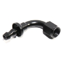 1x Black AN4 4AN AN-4 90 Degree Push On/ Push Lock Hose End Fitting Adapter