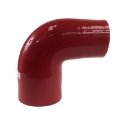 2" I.D. to 2.5" I.D. Red 90 Degree Silicone hose Coupler 4 layer polyester
