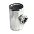 3" 89mm Aluminum BOV Blow Off Valve Adapter Turbo Flange Pipe Silver