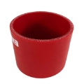 3.5" to 3.5" I.D. Universal 4-Ply Straight Silicone Hose Coupler Red