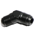 45 Degree AN6 6AN to AN-6 Male Swivel Fuel Oil Gas Line Fitting Adapter Black