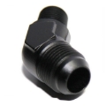45 Degree AN8 8AN Male to 1/4"NPT Male Fuel Oil Gas Line Fitting Adapter Black