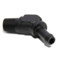 45Degree 1/8" NPT Male to 1/4" Hose Barb Fuel Oil Gas Line Fitting Adapter Black
