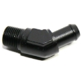 Aluminum Fitting 4AN Male to 4AN Male Straight with 1/8NPT Gauge port Black