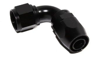 Picture of AN-12 AN12 90° Deg Swivel Fuel Oil Gas Line Hose End Fitting Adapter BLACK