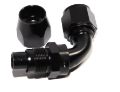 Picture of AN-12 AN12 90° Deg Swivel Fuel Oil Gas Line Hose End Fitting Adapter BLACK
