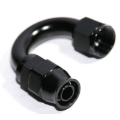 AN10 10AN AN-10 180 Degree Swivel Fuel Oil Gas Line PTFE Hose End Fitting Black