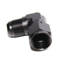 AN10 10AN Female to AN-10 Male 90 Degree Swivel Fuel Oil Gas Line Fitting Black