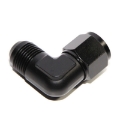 AN10 10AN Female to AN-10 Male 90 Degree Swivel Fuel Oil Gas Line Fitting Black