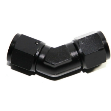AN8 8AN Female to AN-8 Female 45°Deg Swivel Fuel Oil Gas Line Fitting Black