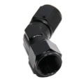 AN8 8AN Female to AN-8 Female 45°Deg Swivel Fuel Oil Gas Line Fitting Black