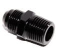 Black -8AN Male to 1/2NPT Male Thread Aluminum Anodized Hose End Fitting Adapter