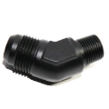 Black AN10 10AN Male to 3/8"NPT Male 45 Degree Fuel Oil Gas Line Fitting Adapter