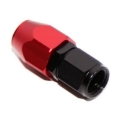Black + Red 0 Degree AN4 Swivel-Seal Fuel Oil Gas Line Hose End Fitting Adapter