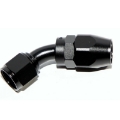 EMUSA -8AN AN8 Black 45 Degree Swivel Oil/Fuel/Gas Line Hose End Fitting Adapter