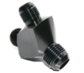 Picture of Fitting Adapter 3-Way Y-Block AN12 12-AN Male to (two) AN10 10-AN Male BLACK
