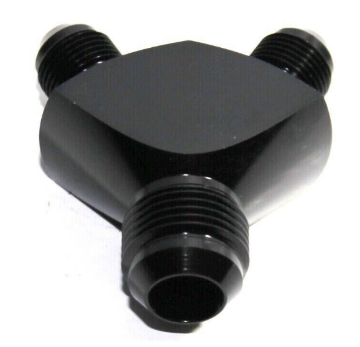 Picture of Fitting Adapter 3-Way Y-Block AN12 12-AN Male to (two) AN8 8-AN Male BLACK