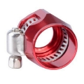 Fuel Hose Line End Cover Clamp Adapter Fitting Connectors AN6 Red New Brand