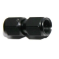 New 1x Black AN4 Female to 4AN AN-4 Female Straight Flare Swivel Fitting Adapter