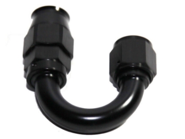 Picture of New AN8 8AN AN-8 180 Degree Swivel Fuel Oil Gas Line PTFE Hose End Fitting Black