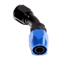New Black+Blue AN10 45 Degree Swivel Oil/Fuel/Gas Line Hose End Fitting Adapter