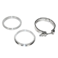 New Brand 4" inch Stainless Steel V-Band Flange&Clamp Kit For Turbo Exhaust