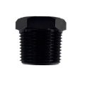 One (1) Black Aluminum Oil Filter with 1/2-28 to 3/4NPT Threading