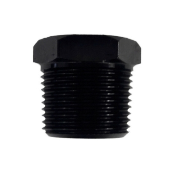 One (1) Black Aluminum Oil Filter with 1/2-28 to 3/4NPT Threading