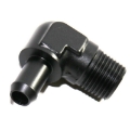 (one) 1/2NPT Male to 1/2" Hose Barb 90 Degree Black Aluminum Fitting Adapter