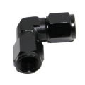 (one) 90 Degree Black AN4 Female to 4AN AN-4 Female Flare Swivel Fitting Adapter