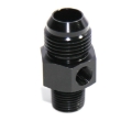 (one) AN10 Male to 3/8NPT Male Straight Flare Fitting w/ 1/8NPT Gauge Port