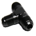 (one) AN6 6-AN Male to 2x AN6 6-AN Male Black 3-Way Tee T-Piece Fitting Adapter
