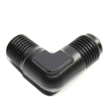 (one) AN6 6AN Male to 1/4NPT Male 90 Degree Fuel Oil Gas Line Fitting Adapter