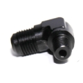 (one) AN6 6AN Male to 1/8NPT Male 90°Deg Fuel Oil Gas Line Fitting Adapter Black