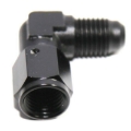 (one) Black AN4 Female to 4AN AN-4 Male 90 Degree Flare Swivel Fitting Adapter