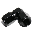 (one) Black AN6 Female to 6AN AN-6 Female 90 Degree Flare Swivel Fitting Adapter