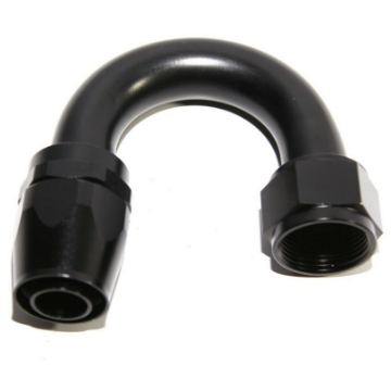 (one)16AN-AN16 180Degree Swivel Oil/Fuel/Gas Line Hose End Fitting Adapter Black