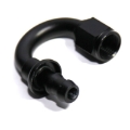 (one)AN6 6AN AN-6 180° Swivel Fuel Oil Gas Line Push-on Hose End Fitting Black