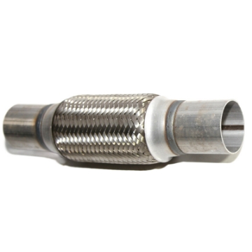 Piping Adapter Connector 1.75" ID 10" OAL w/6" Double Braided SS Flex Pipe