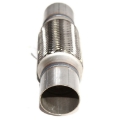 Piping Connector 2.25" ID 10" Overall Length w/6" Double Braided SS Flex Pipe