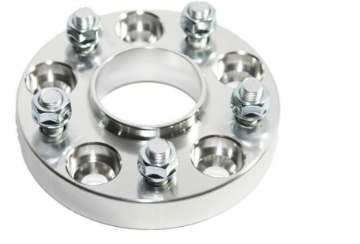 Picture of Silver Hub Centric Wheel Spacers 5x114.3,66.2 CB ,12X1.25,1 Inch 25mm